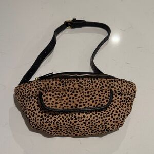 Anthropologie Tan and Black Crossbody Bag